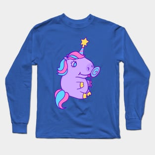 Unicorn with a lollipop Long Sleeve T-Shirt